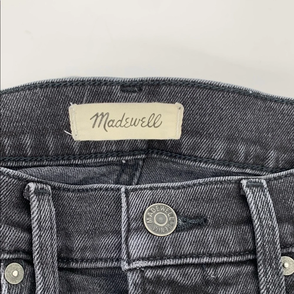 Madewell Perfect Vintage Jean high rise ankle tapered leg mom black denim 26